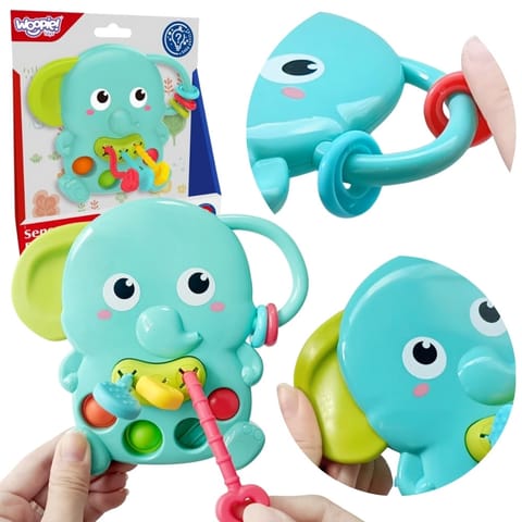 ⁨WOOPIE BABY Gryzak Sensoryczny Słonik Montessori 4w1⁩ w sklepie Wasserman.eu