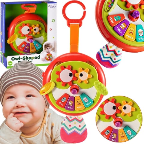 ⁨WOOPIE BABY Interaktywna Zabawka Sowa Pianinko z Szeleszczącym Ogonem⁩ w sklepie Wasserman.eu