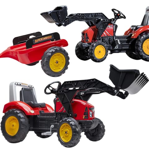 ⁨FALK Traktor Red Supercharger na Pedały z Przyczepą od 3 Lat⁩ w sklepie Wasserman.eu
