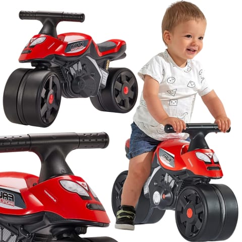 ⁨FALK Jeździk Racing Czerwony Szerokie Koła 1+⁩ w sklepie Wasserman.eu