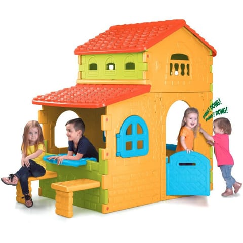 ⁨FEBER Domek Ogrodowy Super Villa ze Stolikiem Krzesłami Duży⁩ w sklepie Wasserman.eu