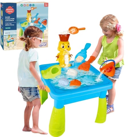 ⁨WOOPIE Stolik Wodny 2w1 Piaskownica Kaczuszka Wodospad 9 akc.⁩ w sklepie Wasserman.eu