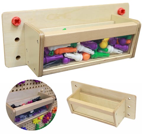 ⁨MASTERKIDZ Pojemnik Na Akcesoria Przezroczysta Ścianka - Tablica Naukowo-Edukacyjna STEM⁩ w sklepie Wasserman.eu