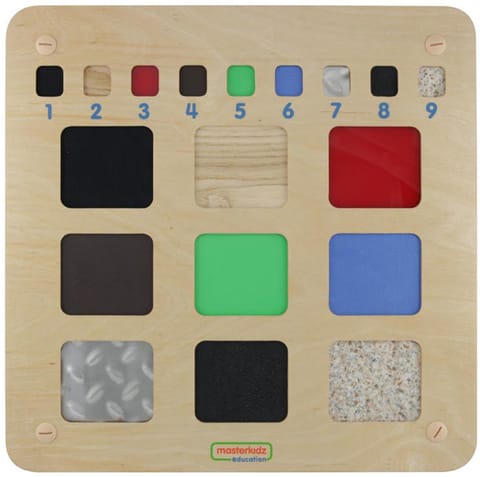 ⁨MASTERKIDZ Tablica Edukacyjna Rozpoznawanie Materiałów Faktur Zmysł Dotyku⁩ w sklepie Wasserman.eu