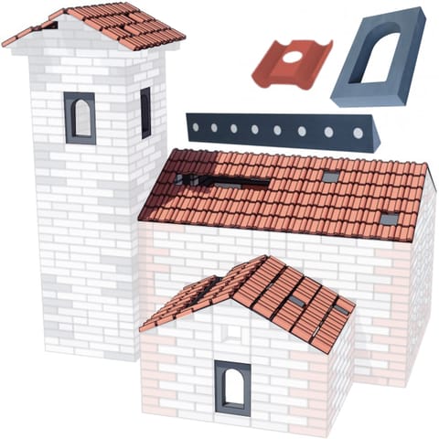 ⁨CLASSIC WORLD Mega Klocki Konstrukcyjne z Miękkiej Pianki EVA Zestaw Dach i Okna 38 el.⁩ w sklepie Wasserman.eu