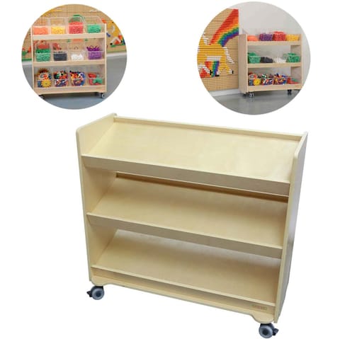 ⁨MASTERKIDZ Regał na Kółka - 3 Półki Na Akcesoria Do Tablicy STEM 800H x 800L⁩ w sklepie Wasserman.eu