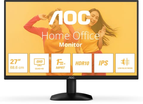 ⁨Monitor AOC Q27B35E (27" /IPS /75Hz /2560 x 1440 /Czarny)⁩ w sklepie Wasserman.eu