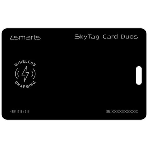 ⁨Lokalizator 4smarts SkyTag Card Duos     ReCharge czarny⁩ w sklepie Wasserman.eu