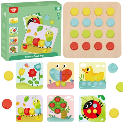 ⁨TOOKY TOY Układanka Klocki dla Dzieci Zwierzęta Dopasuj Nauka Kształtów Kolorów + Plansze⁩ w sklepie Wasserman.eu