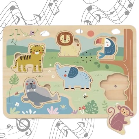 ⁨TOOKY TOY Drewniane Interaktywne Puzzle Zwierzątka⁩ w sklepie Wasserman.eu