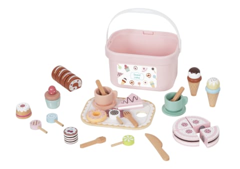 ⁨TOOKY TOY Sweet Cake Drewniany Zestaw Słodkości w Pudełku Cukiernia Lodziarnia⁩ w sklepie Wasserman.eu