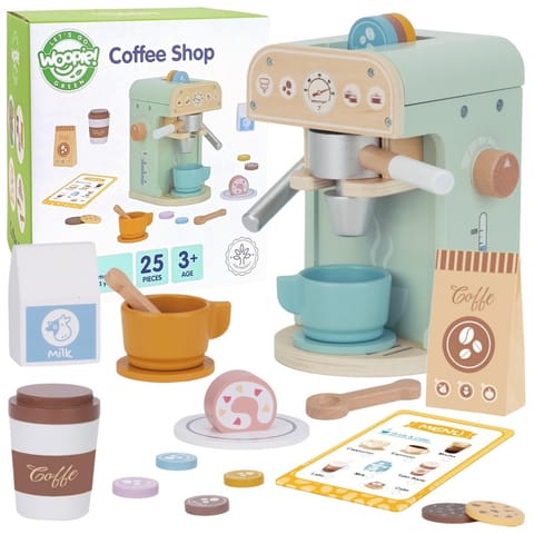 ⁨WOOPIE GREEN Drewniany Ekspres do Kawy Cukiernia Barista 25 el.⁩ w sklepie Wasserman.eu