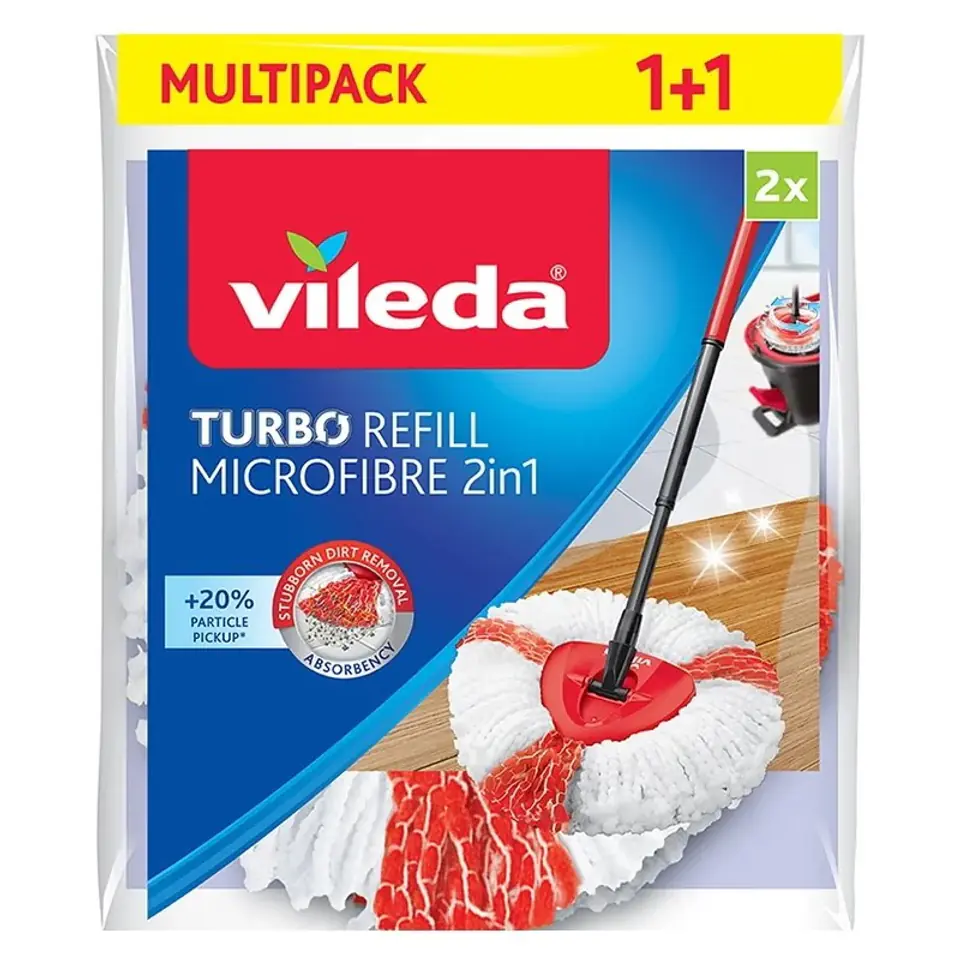 ⁨Wkład do mopa obrotowego Vileda TURBO 2w1 2szt.⁩ w sklepie Wasserman.eu