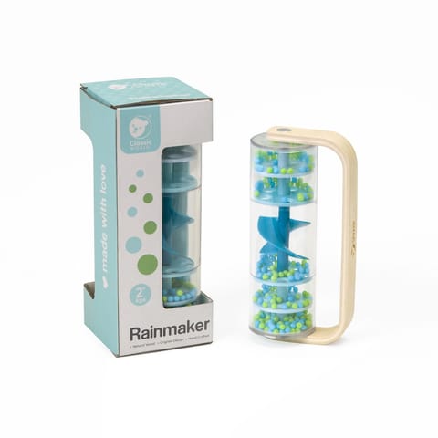 ⁨CLASSIC WORLD Drewniana Grzechotka Deszczownica Tuba z Kuleczkami Niebieska⁩ w sklepie Wasserman.eu