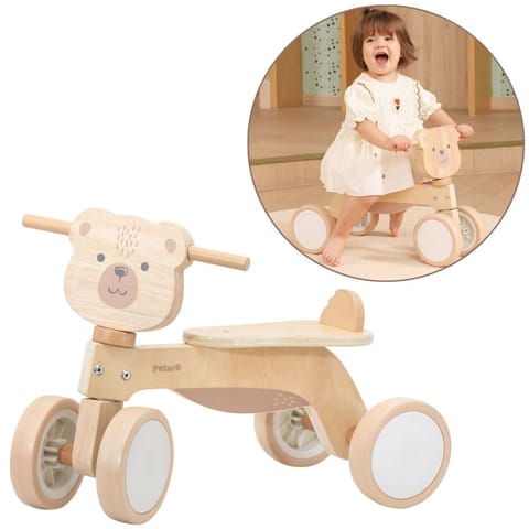 ⁨VIGA PolarB Drewniany Jeździk Miś Brunatny Miękkie Koła⁩ w sklepie Wasserman.eu