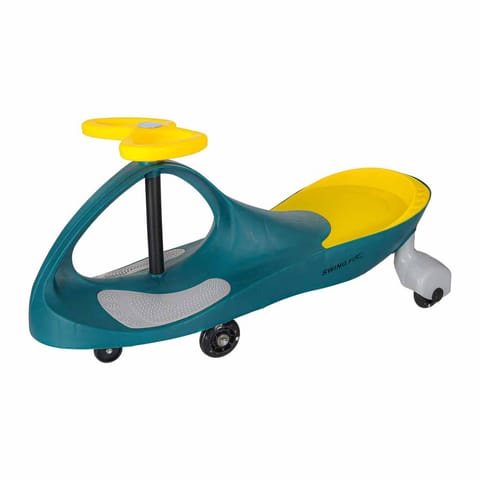 ⁨Jeździk grawitacyjny LED Swing Fix S3 świecące koła butelkowy żółty⁩ w sklepie Wasserman.eu