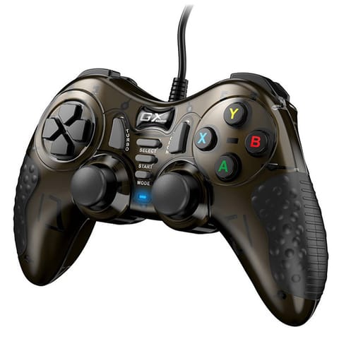 ⁨Gamepad Genius GX Gaming GX-19UV, 19przycisk, USB, czarno-brązowy⁩ w sklepie Wasserman.eu