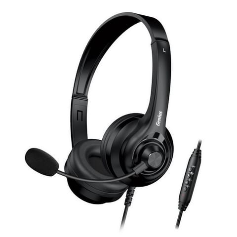 ⁨Genius HS-235U słuchawki z mikrofonem, przewodowa, czarna⁩ w sklepie Wasserman.eu