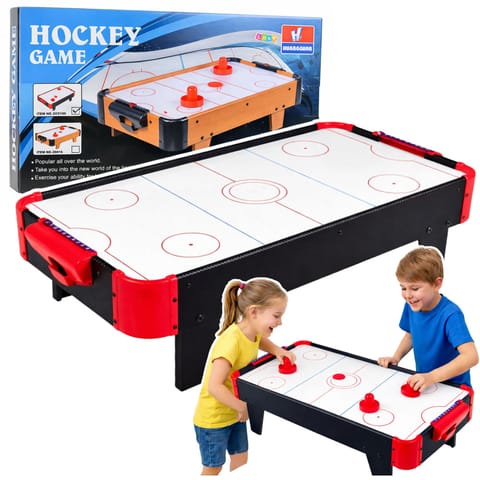 ⁨Mini Stół Air Hockey Stołowy Gra Zręcznościowa Dla Dzieci Czarny⁩ w sklepie Wasserman.eu