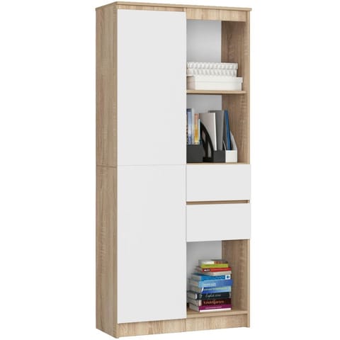 ⁨REGAŁ R15 R80 1D 2SZ CLP PK SONOMA / BIAŁY⁩ w sklepie Wasserman.eu