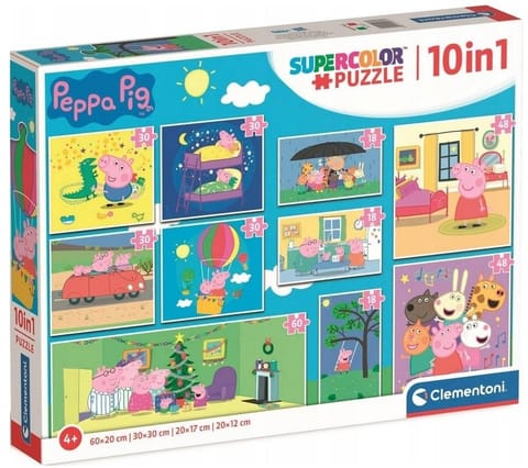 ⁨Puzzle 10in1 Super Color Peppa Pig⁩ at Wasserman.eu