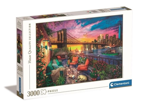 ⁨Puzzle 3000 Manhattan Balcony Sunset⁩ w sklepie Wasserman.eu