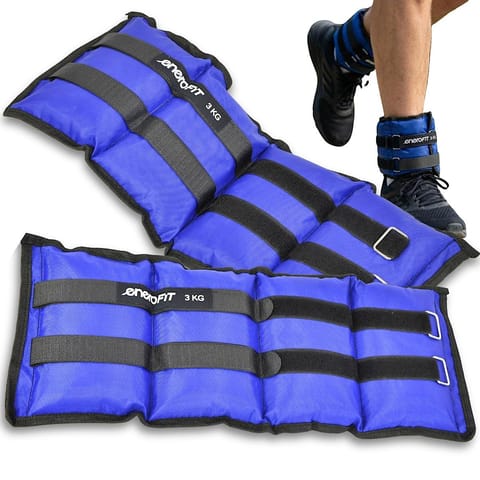 OBCIĄŻENIE NA PRZEGUBY NIEBIESKIE 6KG (2x3KG) ENERO FIT w sklepie Wasserman.eu