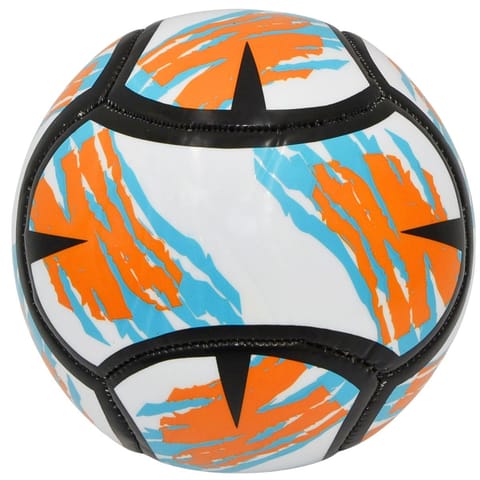 ⁨PIŁKA NOŻNA ENERO 6 PANELI R.2 POMARAŃCZOWO TURKUSOWA⁩ w sklepie Wasserman.eu