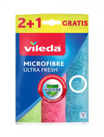⁨Ściereczka Vileda Mikrofibra Ultra Fresh 3 szt.⁩ w sklepie Wasserman.eu
