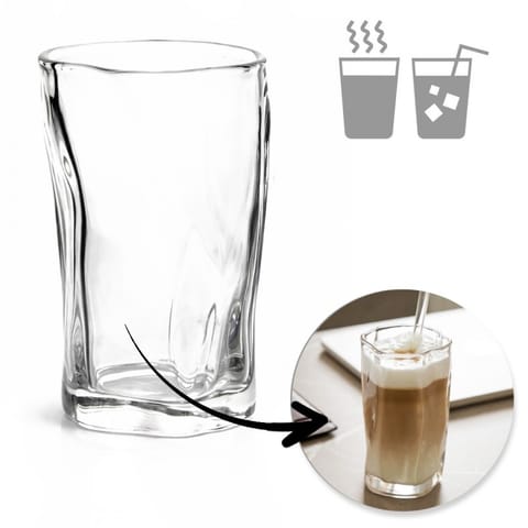 ⁨Szklanka 275ml Falowana 1 szt do kawy latte long drinków SZK199⁩ w sklepie Wasserman.eu