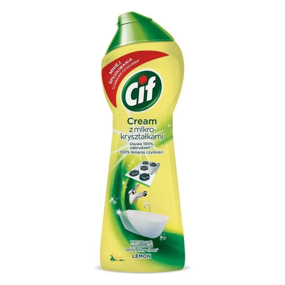 ⁨Cif Lemon Cream Mleczko do czyszczenia z mikrokryształkami 300g⁩ w sklepie Wasserman.eu