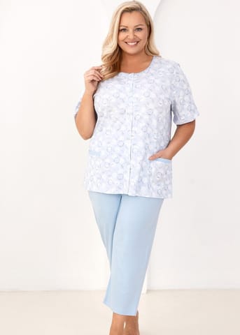 ⁨PIŻAMA REGINA DAMSKA 738 NIEBIESKI XXL-3XL (kolor niebieski, rozmiar XXL)⁩ w sklepie Wasserman.eu