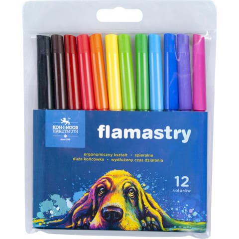 ⁨Flamastry 12 kolorów 7710/2AB KOH-I-NOOR⁩ w sklepie Wasserman.eu
