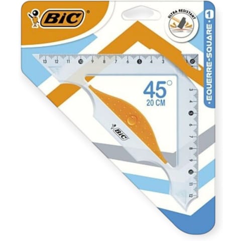 ⁨Ekierka przezroczysta 13cm, 45 stopni 9926531 BIC⁩ w sklepie Wasserman.eu