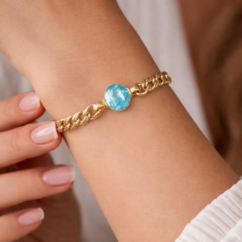 ⁨Bransoletka ze średnim kryształem Primero (B24/JES/108AU)⁩ w sklepie Wasserman.eu