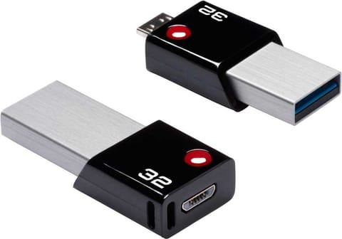 ⁨Pendrive EMTEC Mobile GO OTG T200 32 GB USB 3.0 (32 GB /USB 3.0 /Czarny )⁩ w sklepie Wasserman.eu