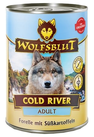 ⁨Wolfsblut Dog Cold River - pstrąg i bataty puszka 395g⁩ w sklepie Wasserman.eu