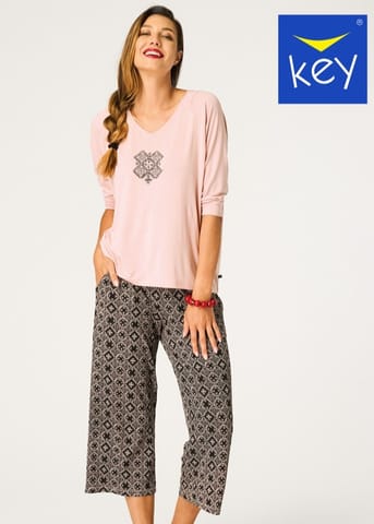 ⁨PIŻAMA KEY LNS-731 A26 (kolor MORELOWY, rozmiar S)⁩ w sklepie Wasserman.eu