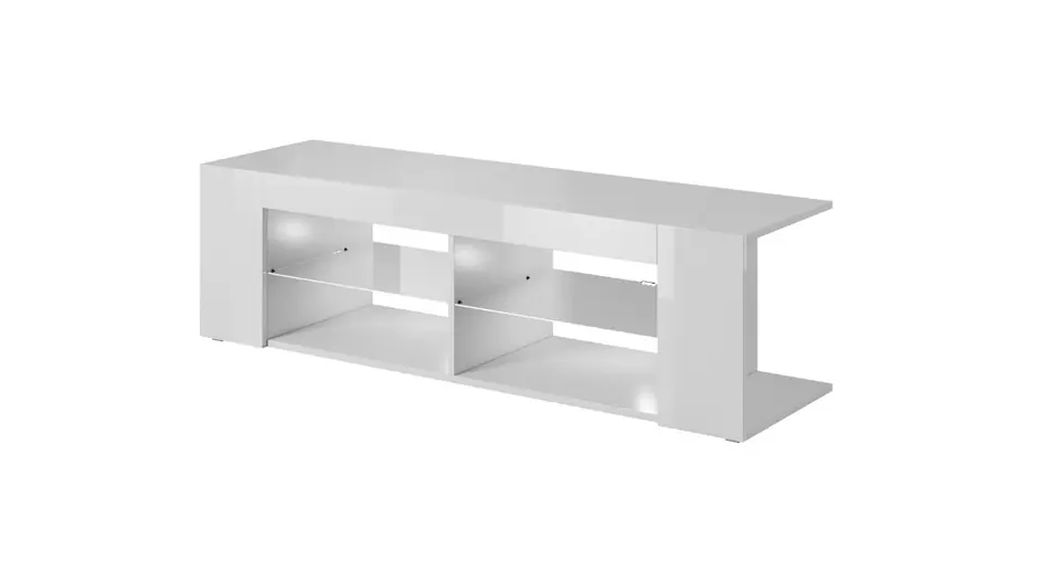 ⁨Cama TV cabinet RTV TEXAS 50/134/40 white/white gloss⁩ at Wasserman.eu