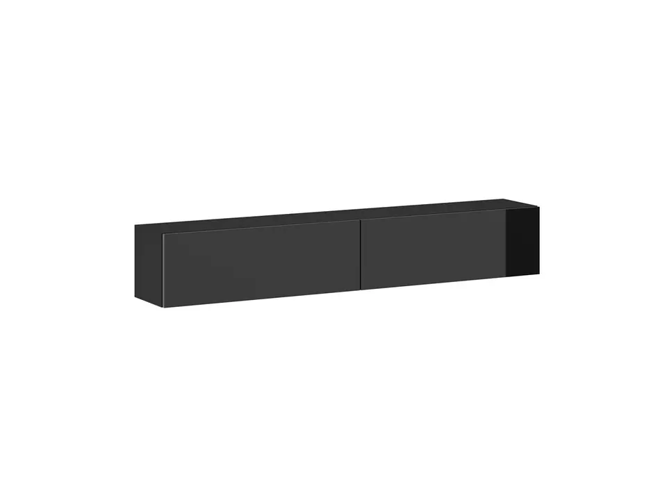 ⁨Cama TV Stand VIGO '180' 30/180/40 black/black gloss⁩ at Wasserman.eu