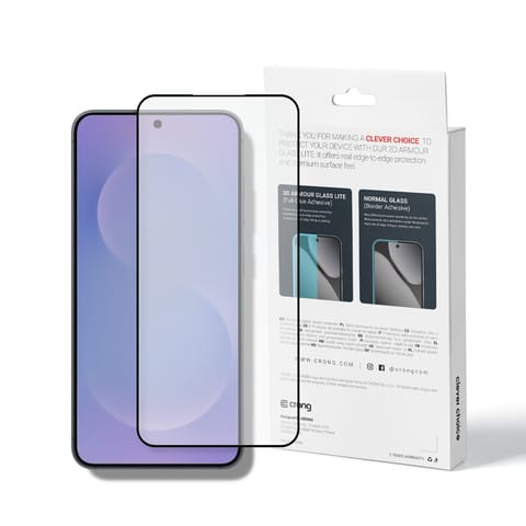 ⁨Crong 3D Armour Glass Lite - Hartowane szkło Full Glue do Samsung Galaxy S25⁩ w sklepie Wasserman.eu