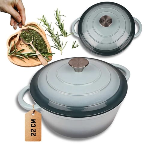 ⁨EMALIOWANY GARNEK ŻELIWNY 22cm 3L HAGE SEA SALT⁩ w sklepie Wasserman.eu