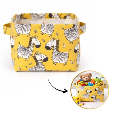 ⁨Pojemnik na zabawki, materiałowy kosz, worek na pranie ŻYRAFY OR51WZ3⁩ w sklepie Wasserman.eu