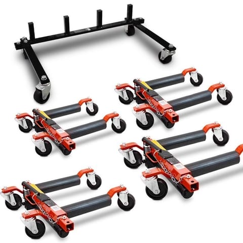 ⁨Podnośnik hydrauliczny BITUXX 680 kg 4x pomoc manewrowa czerwona⁩ w sklepie Wasserman.eu