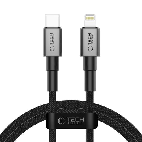 ⁨Kabel przewód USB-C - Lightning UltraBoost DNA PD 27W 3A 100 cm - szary⁩ w sklepie Wasserman.eu