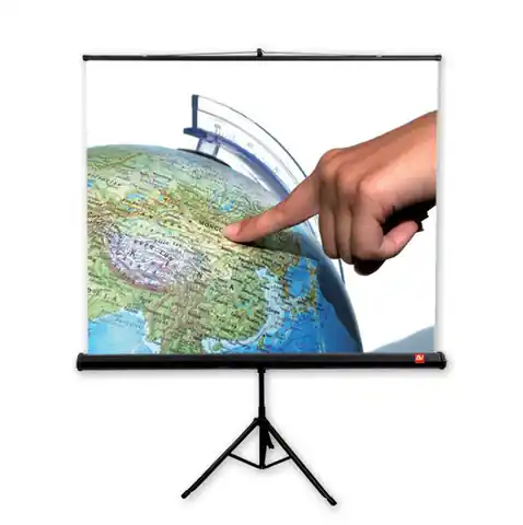 ⁨Ekran projekcyjny na stojaku AVTEK Tripod Standard 150 (rozwijane ręcznie; 150 x 150 cm; 1:1; 83")⁩ w sklepie Wasserman.eu