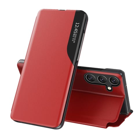 ⁨Etui elegancki futerał z klapką podstawką na Samsung Galaxy A56 Eco Leather View Case - czerwone⁩ w sklepie Wasserman.eu