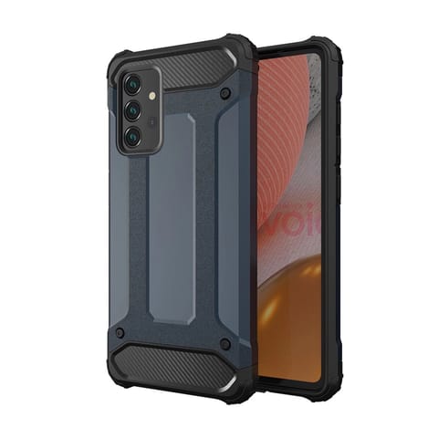 ⁨Pancerne hybrydowe etui pokrowiec na Samsung Galaxy A56 Hybrid Armor - niebieskie⁩ w sklepie Wasserman.eu