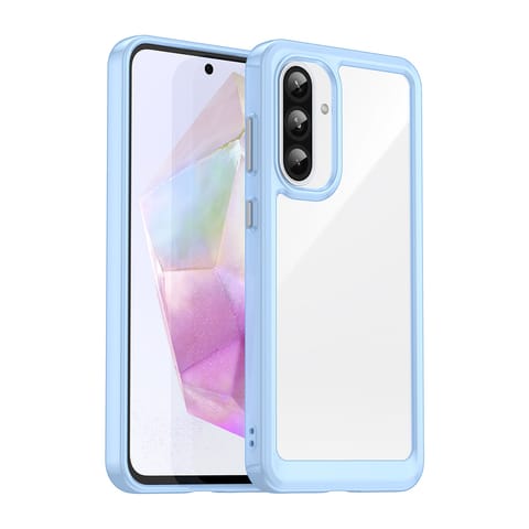 ⁨Etui pokrowiec z elastyczną ramką do Samsung Galaxy A56 Outer Space Case - niebieskie⁩ w sklepie Wasserman.eu