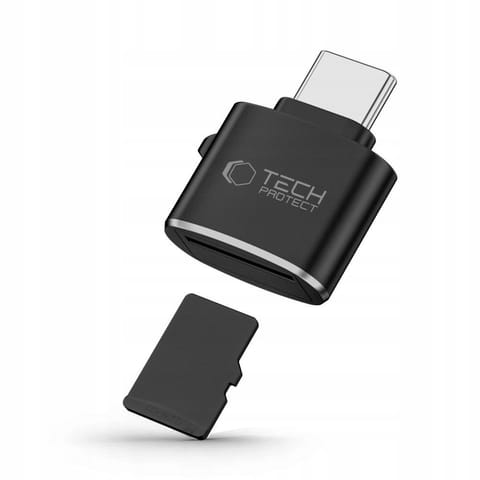 ⁨Adapter czytnik kart pamięci microSD USB-C - czarny⁩ w sklepie Wasserman.eu